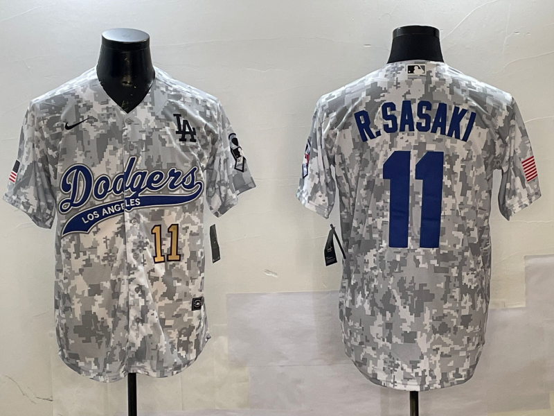 Men Los Angeles Dodgers 11 R Sasaki camo 2025 MLB nike jersey style 1